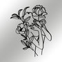 Wallity Elif Escultura de Pared de Metal Negro 40 x 50 cm